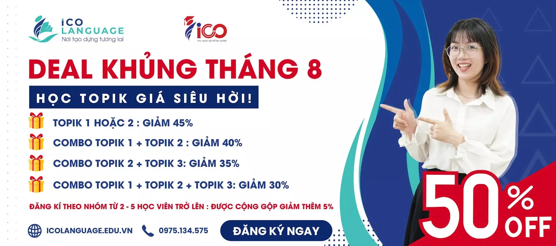 Ưu Đãi Đặc Biệt – Khuyến Mãi Lớn cho các Khóa học tiếng Hàn Tháng 8/2025