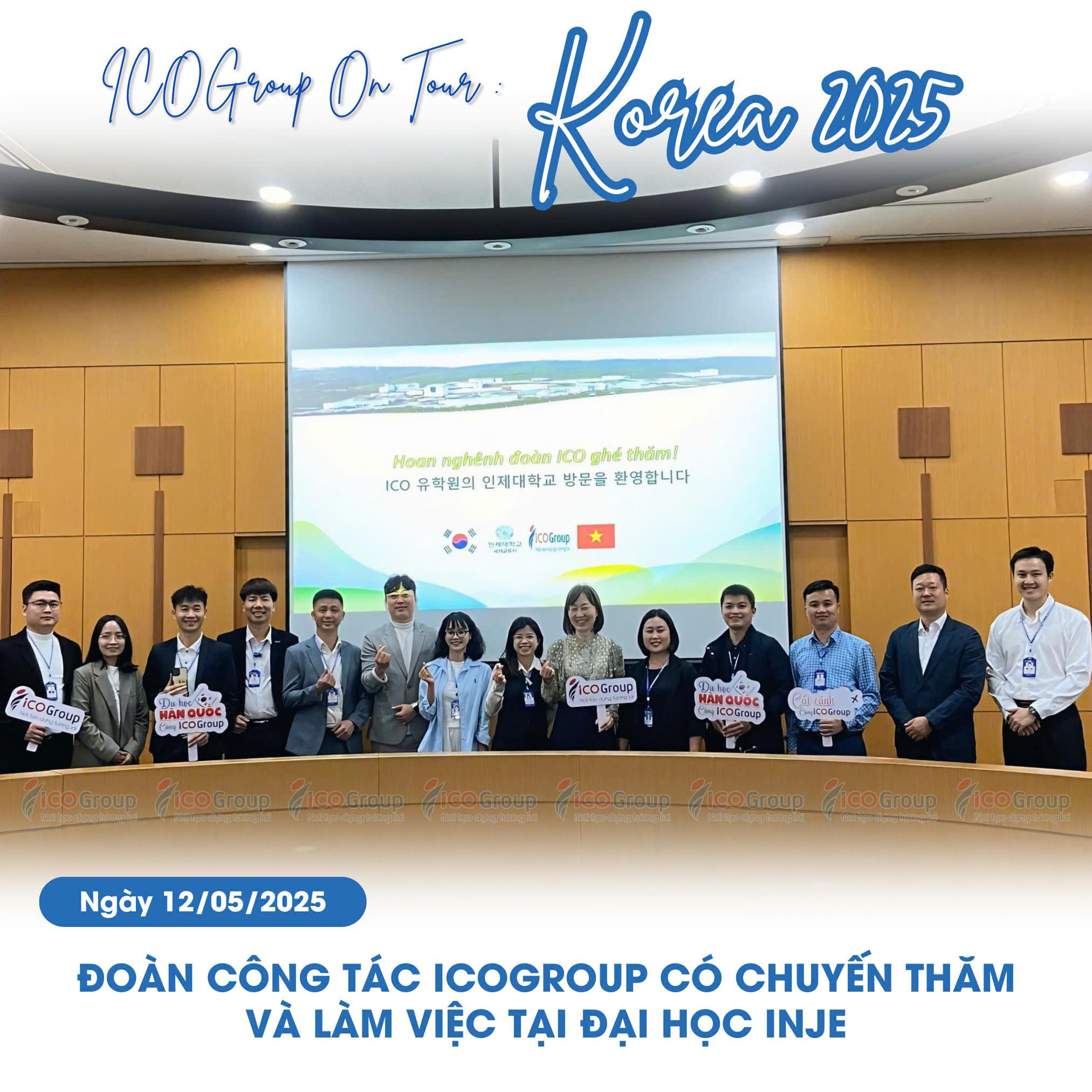 Tập đoàn ICOGroup tới thăm và trao đổi chương trình hợp tác với trường đại học Inje trong chuyến công tác tháng 5/2025